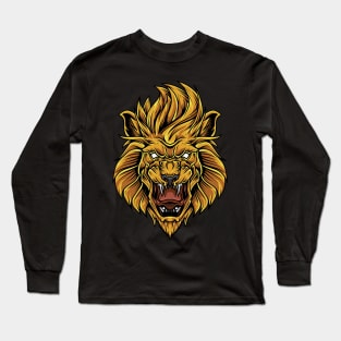 golden lion head Long Sleeve T-Shirt